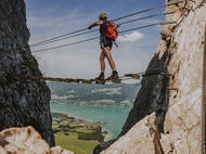 Klettersteig-Drachenwand-Mondsee © Oesterreich-Werbung Foto Jonathan Graml Klettersteig-Drachenwand-Mondsee © Oesterreich-Werbung Foto Jonathan Graml