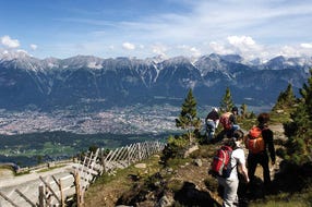 Walking along one of plentiful hiking paths. © Innsbruck Tourismus Walking along one of plentiful hiking paths. © Innsbruck Tourismus