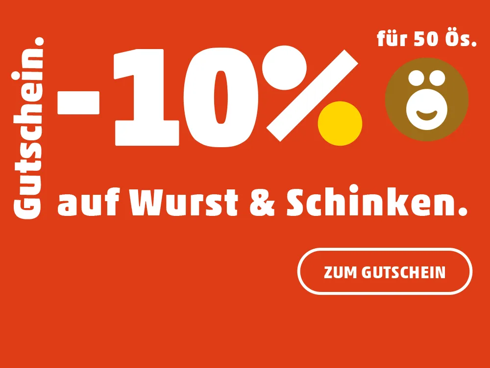Gutschein -10% auf Wurst & Schinken für 50 Ös