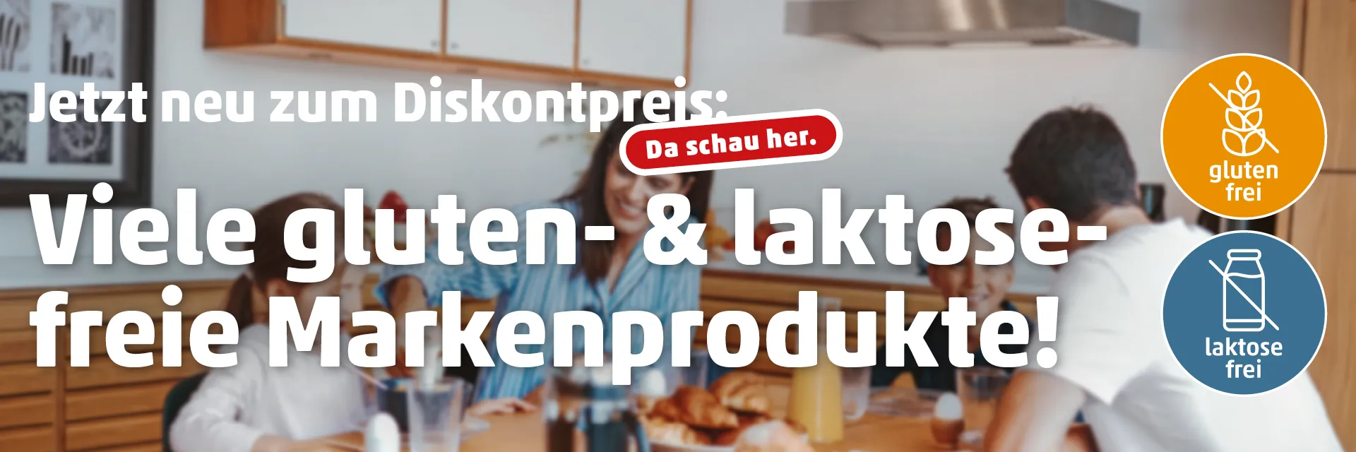 Jetzt neu zum Diskontpreis: Viele gluten- & laktosefreie Markenprodukte!