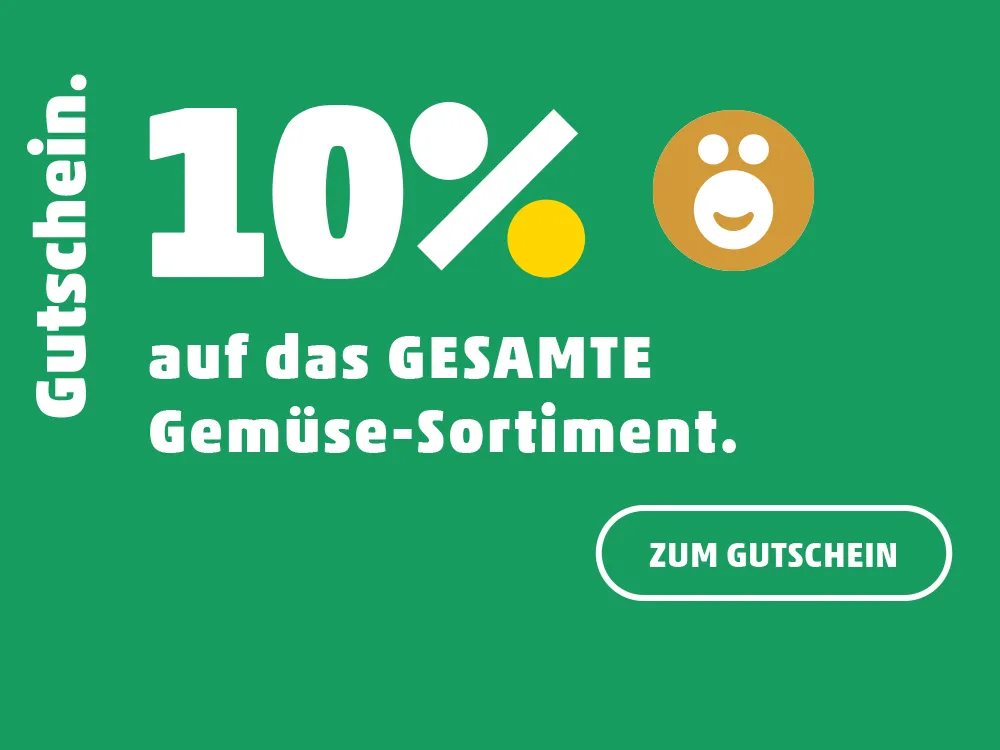 Gutschein -10% auf das GESAMTE Gemüse-Sortiment