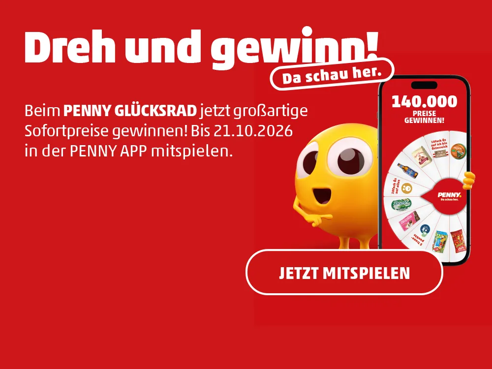 Dreh und gewinn: Das PENNY GLÜCKSRAD in der PENNY APP