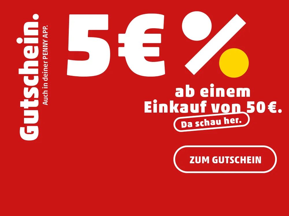 Gutschein 5€ ab einem Einkauf von 50€