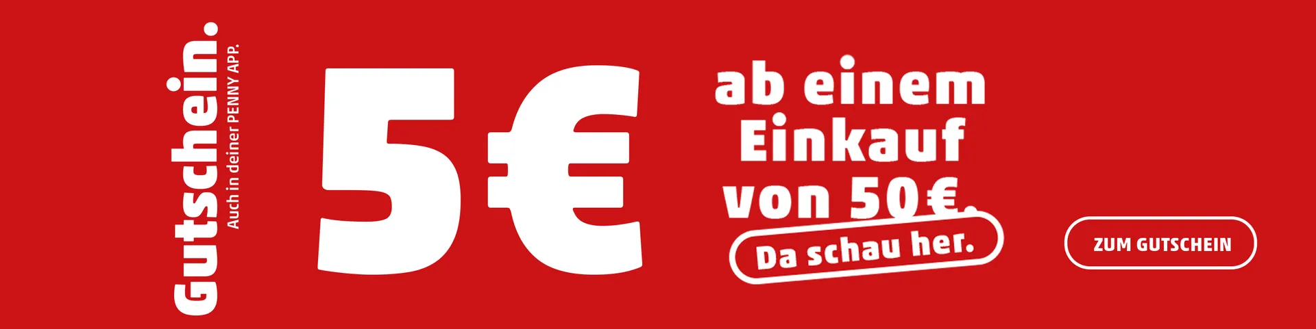 Gutschein 5€ ab einem Einkauf von 50€