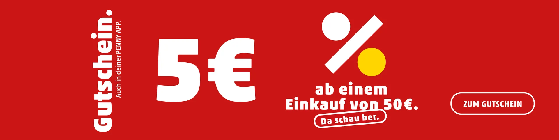 Gutschein 5€ ab einem Einkauf von 50€