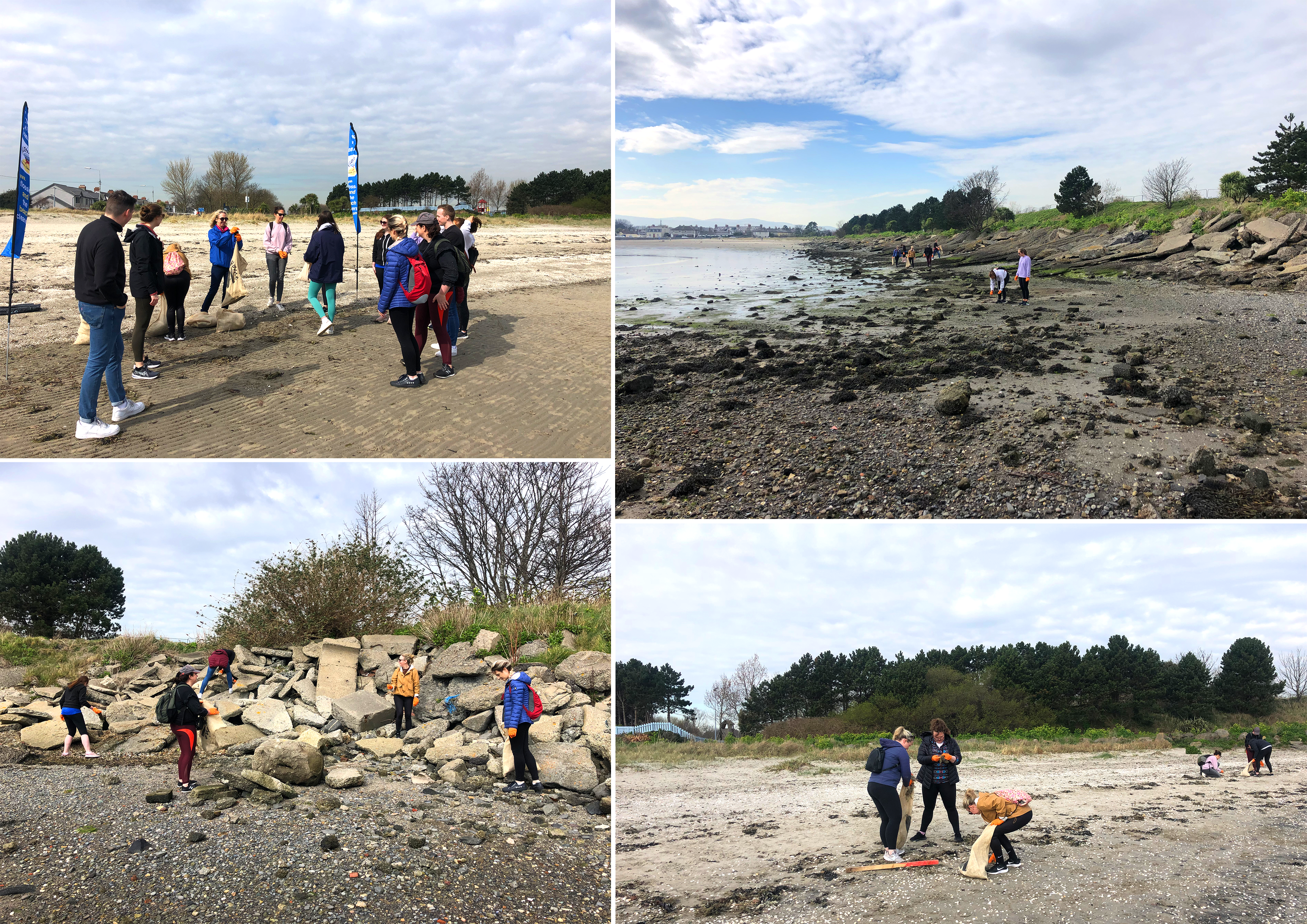 Volunteers-taking-part-in-the-beach-clean-up