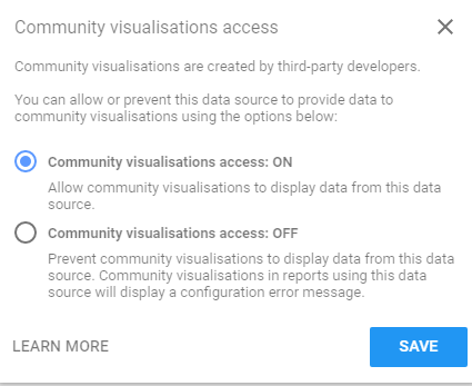 example on how to enable community visualisation