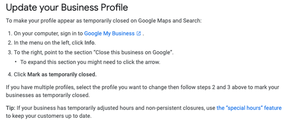 updating google business profile