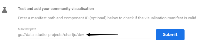 example of manifest path in data studio