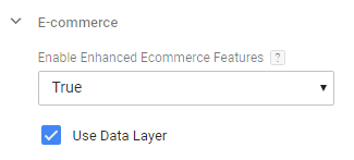 gtm ecommerce datalayer enabled