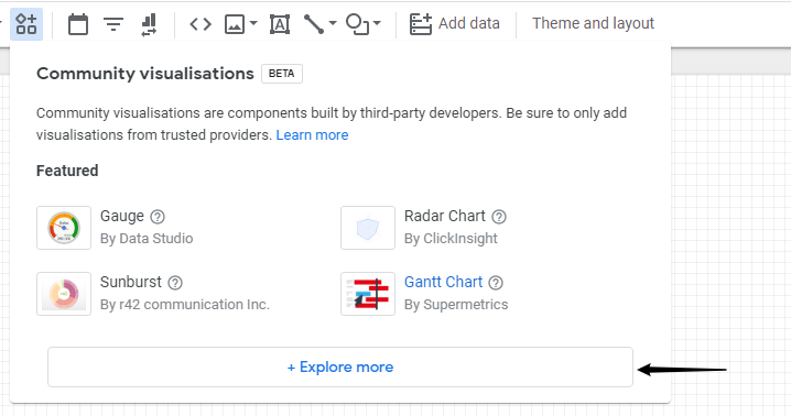 example showing what google data studio looks like