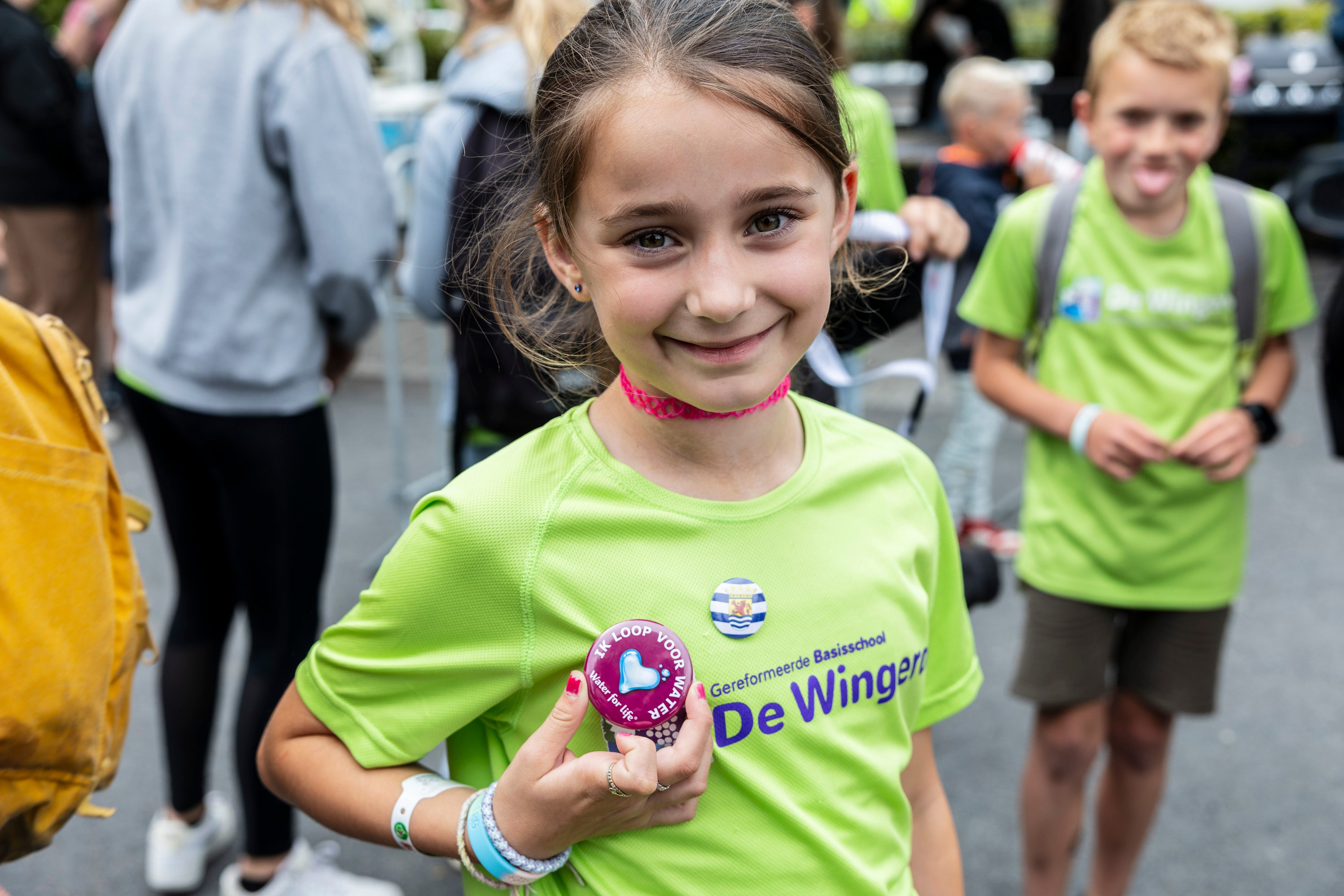 Meisje met button