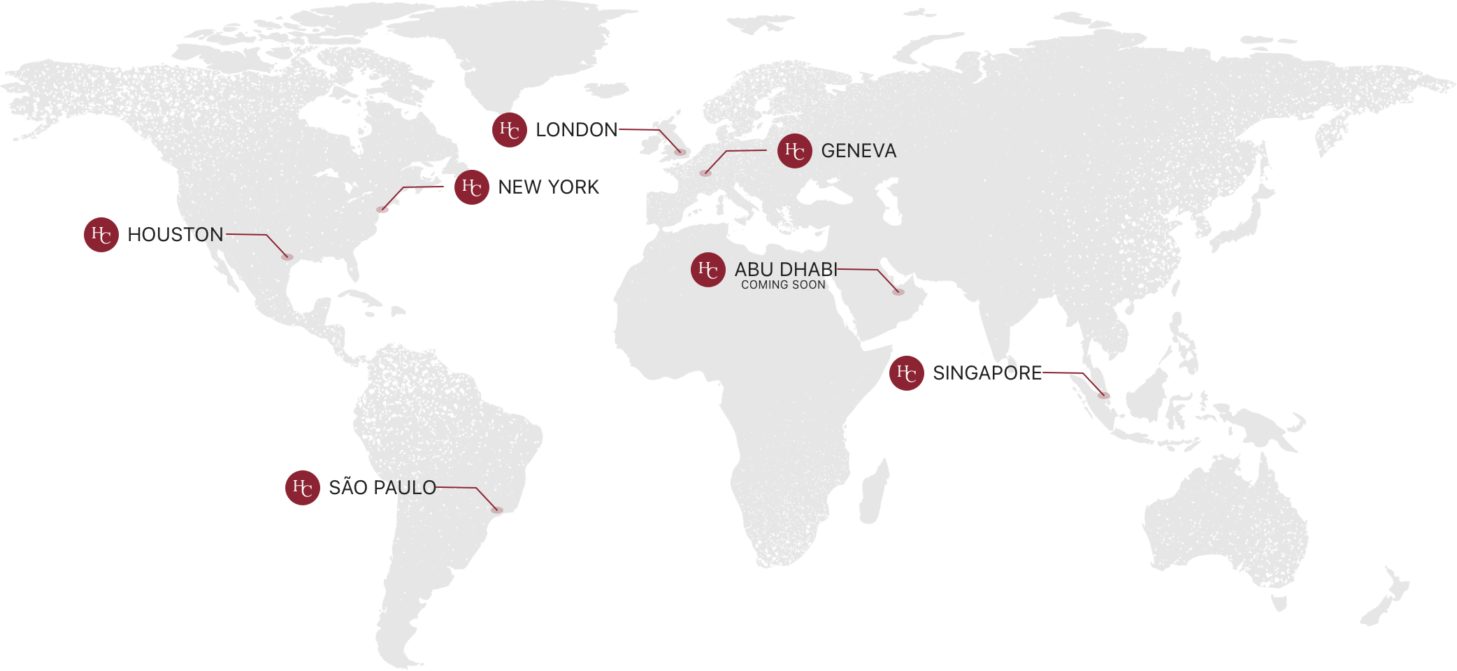 HC Group Global Locations Map