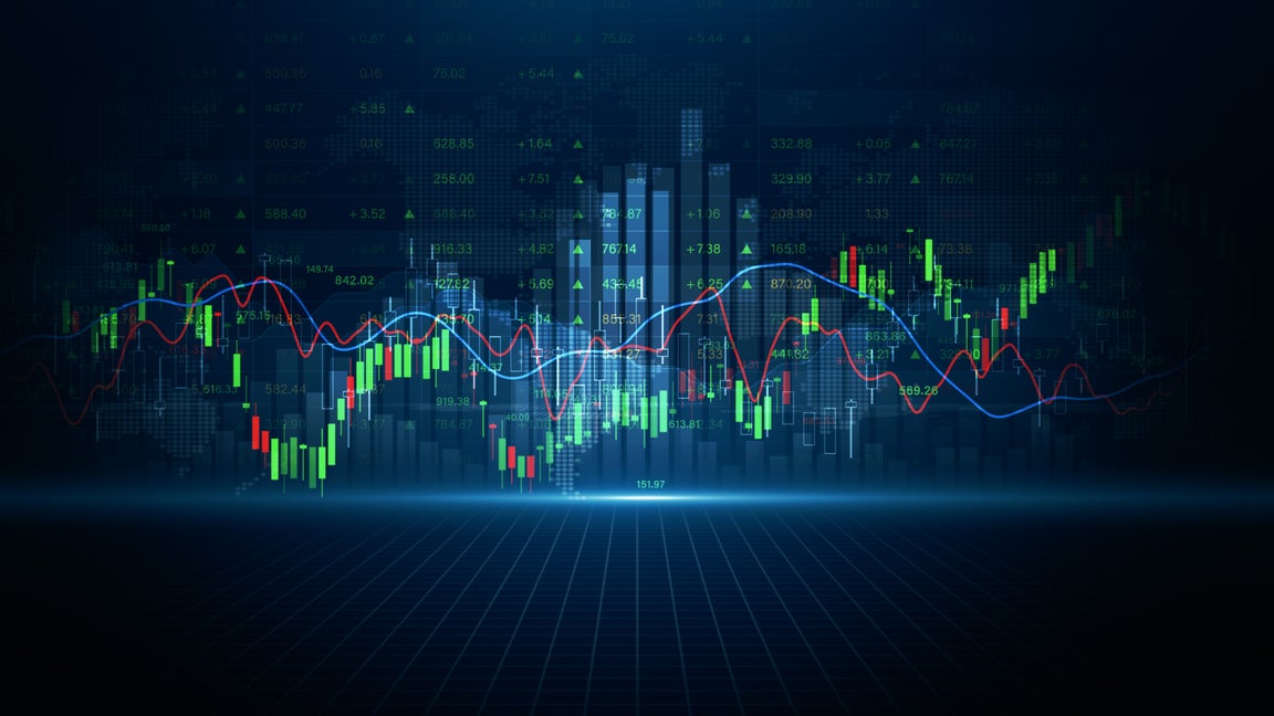 Business stock market charts and data numbers