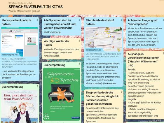 Digitale Pinnwand von Christiane Hofbauer: Sprachenvielfalt im Kindergarten. Digitale Pinnwand von Christiane Hofbauer: Sprachenvielfalt im Kindergarten.