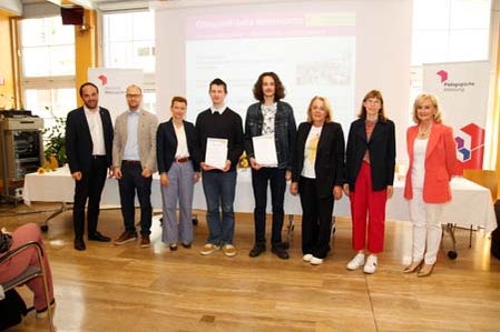 Bild 3: Für den nationalen Wettbewerb der Mathematik-Olympiade qualifizierten sich: David Mairhofer, Matthias Mair