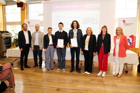 Bild 3: Für den nationalen Wettbewerb der Mathematik-Olympiade qualifizierten sich: David Mairhofer, Matthias Mair