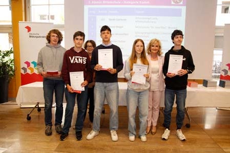 Zu den Top-Platzierten der 3. Klasse Mittelschule gehören: Klasse Mittelschule Sarah Ganterer, Jonas Weger, Jäger Maximilian, Damian Jocher, Jonas Rassler, Manuel Anvidalfarei.