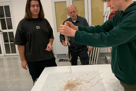 Fasziniert von der Welt der Formen, Muster und Zahlen setzen sich die Schülerinnen im Rahmen des Workshops „Mathematik macht Freu(n)de“ mit Inhalten auseinander, die im Zuge des Mathematikunterrichts gelegentlich zu kurz kommen. Foto: Johann Baldauf