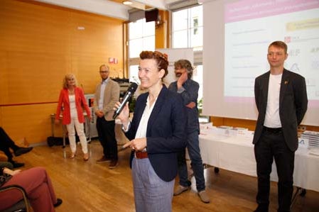 Landesschuldirektorin Sigrun Falkensteiner bei der heutigen Prämierungsfeier (3. Juni)