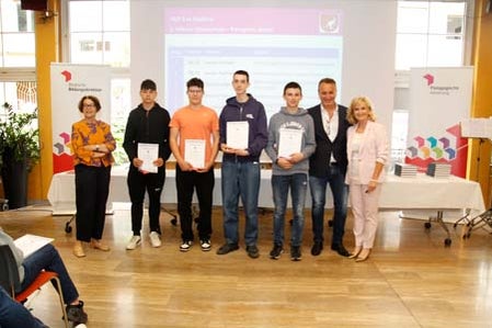 Zu den Bestplatzierten der 2. Klasse Oberschule gehören: Laurin Schnarf, Simon Dorfmann, Patrick Jaider, Manuel Daves, Leo Harder, Damian Stoll.