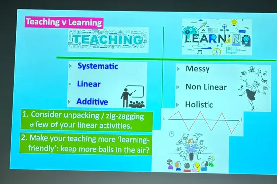 Paul Seligson on Teaching vs. Learning. Bild: Deutsche Bildungsdirektion/Elisabeth Pfattner Lizenz: ©