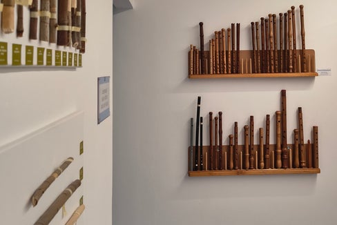 Diese Instrumente sollen nach ihrer Katalogisierung auch Musikschulen zur Verfügung gestellt werden: Es ist die Schwegel-Sammlung der Lehrerin und Volksmusikantin Annja Bartlmä, die nach ihrem Tod an das Referat Volksmusik in der Landesdirektion Deutsche und ladinische Musikschule übergeben wurde. (Foto: LPA/Referat Volksmusik in der Landesdirektion Deutsche und ladinische Musikschule)