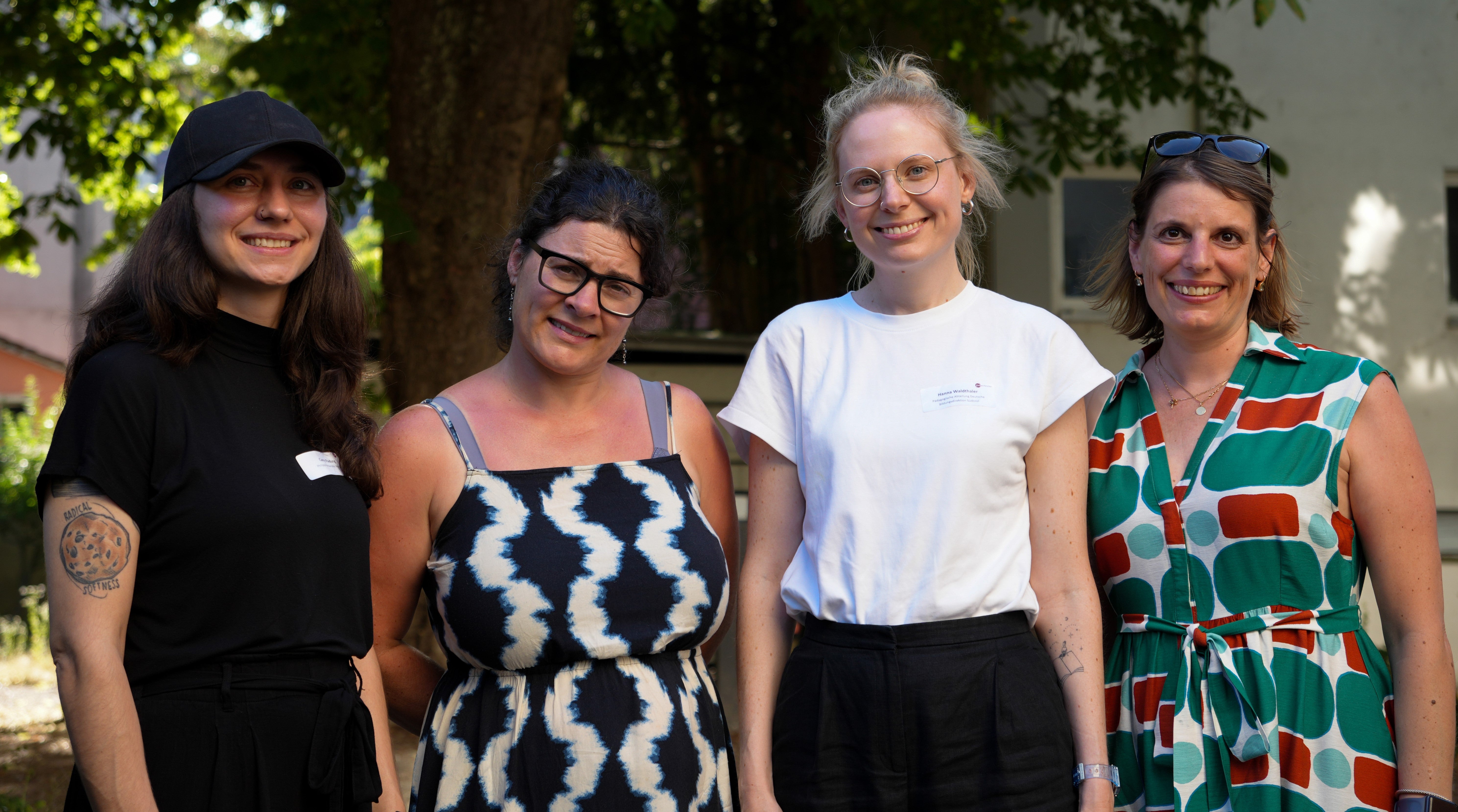 Mit dabei auf der Kultur.Forscher!-Tagung „kreuz & quer“ in Konstanz: (v.l.n.r) Carry Fladung, Anna Renzler, Hanna Waldthaler, Maria Huber / Fotograf: Lorenz Cramer