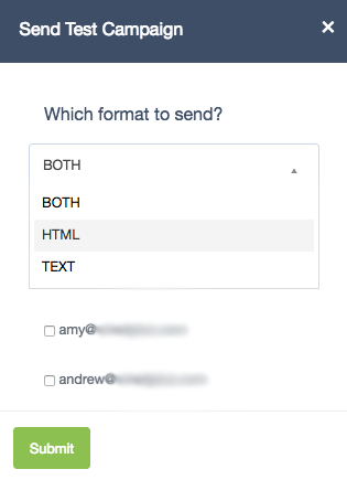 Send a HTML version, a plain-text version, or both