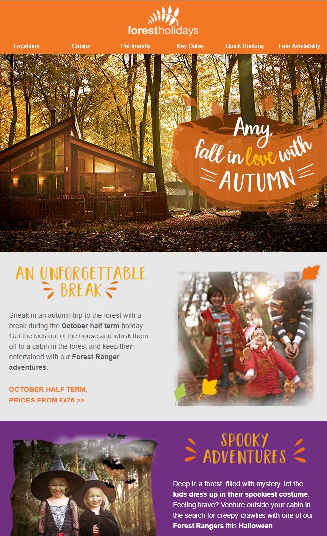 Use Halloween images in your email campaigns