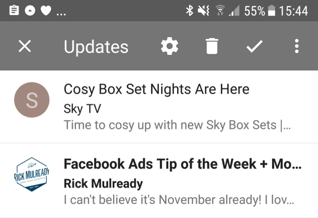 Sky email preview text example