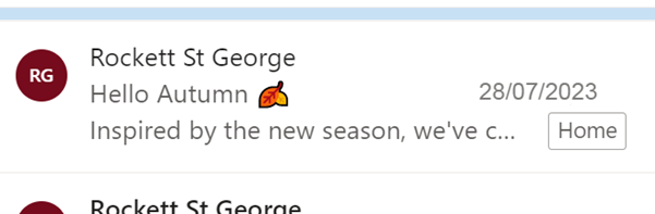 Seasonal email marketing