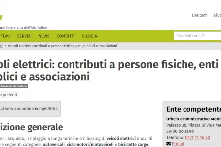 Screenshot del nuovo servizio