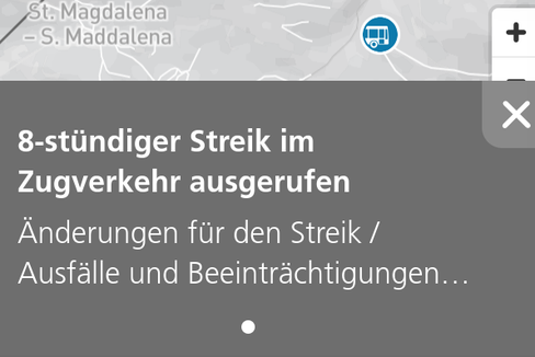 Am Montag, 7. September, von 09:01 bis 17:00 Uhr, ist ein 8-stündiger Streik im regionalen Zugverkehr ausgerufen.