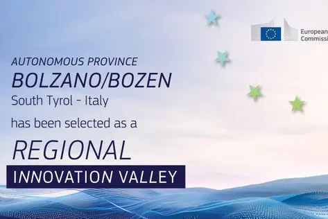 Südtirol wurde von der EU-Kommission das Label Regional Innovation Valley zuerkannt. Damit werden Südtirols Bemühungen, das regionale Innovationsökosystem zu stärken, sich mit anderen Regionen zu vernetzen und die Forschungs- und Innvoationsinvestitionen auf die EU-Prioritäten auszurichten, anerkannt. (Grafik: EU-Kommission)
