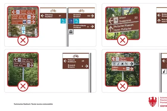 In der Sitzung vom 27. März hat die Landesregierung die neue Leitlinie für ein einheitliches Orientierungssystem für die Radmobilität genehmigt. Ziel ist es, die Beschilderung entlang der Radwege im gesamten Landesgebiet klarer, einheitlicher und leicht erkennbar zu gestalten. (Foto: LPA/Abteilung Infrastrukturen und Mobilität/Technischer Tisch Radmobilität)