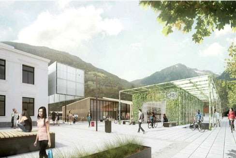 Rendering Meraner Mobilitätszentrum