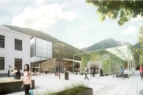 Rendering Meraner Mobilitätszentrum