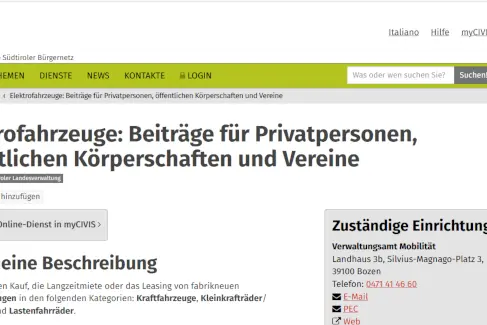 Screenshot neuer Dienst