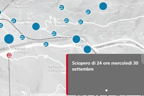 Screenshot Alto Adige Mobilitità