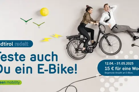 Ab 12. April können im Rahmen der Aktion Südtirol radelt eine Woche lang E-Bikes zur Probe gefahren werden. Die Anmeldungen dafür laufen ab Freitag, 4. April. (Foto: LPA/Sta)