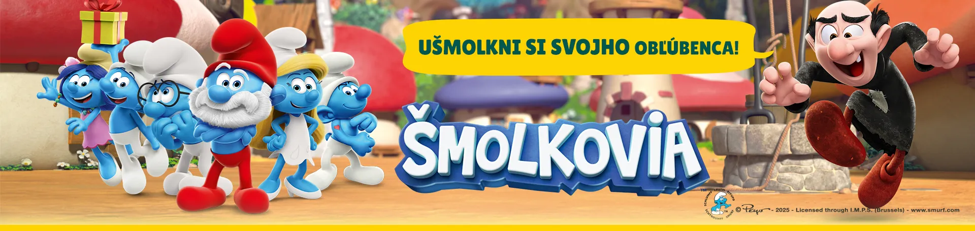 BILLA Šmolkovia banner - užite si svojho obľúbenca!