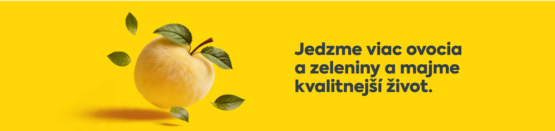 BILLA Naše kvality banner jablko s lístkami