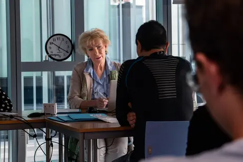 Simulation des mündlichen Prüfungsgesprächs im Rahmen des Tags der Zweisprachigkeit (Foto: Greta Stuefer)