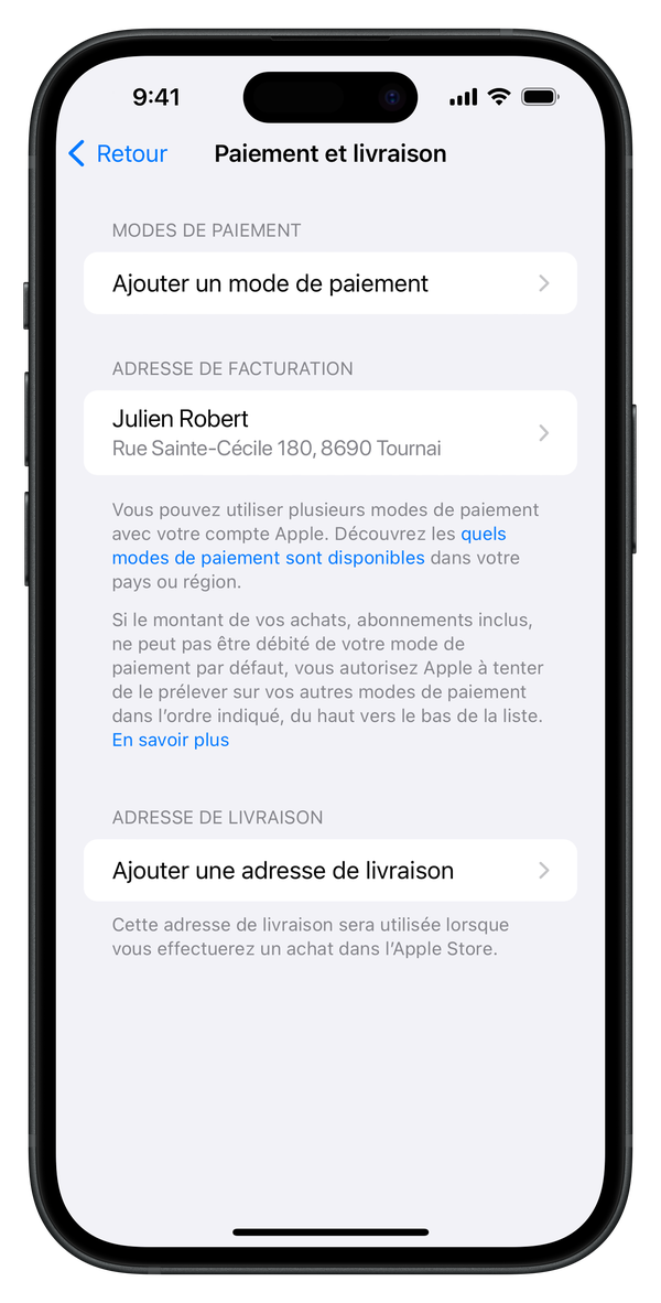 Comment configurer Bancontact comme méthode de paiement pour votre Compte Apple ?