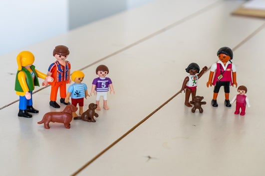 Opstelling van Playmobile poppetjes
