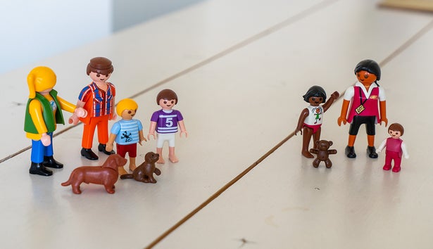 Opstelling van Playmobile poppetjes