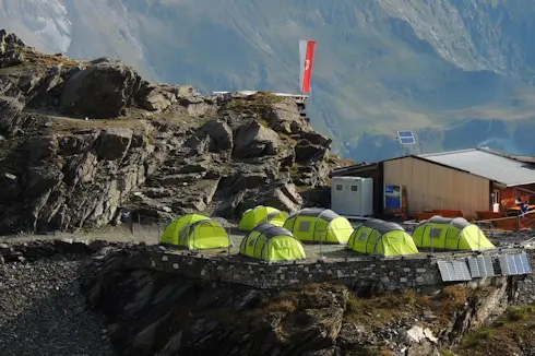 Bild der Renovierung der Stettiner Hütte