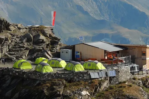 Bild der Renovierung der Stettiner Hütte