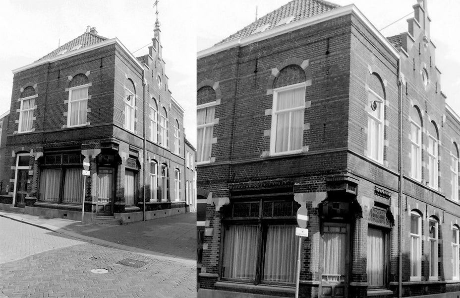 Het eerste kantoor van het waterleidingbedrijf in Tholen.